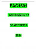 FAC1601 ASSIGNMENT 1 SEMESTER 2 2024 - all answered 100%  questions and answers