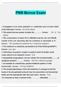 PNB Bonus Exam 2024 Actual Questions and Answers with complete solutions