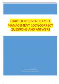 CHAPTER 4: REVENUE CYCLE MANAGEMENT 100% CORRECT QUESTIONS AND ANSWERS