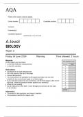 AQA A-level BIOLOGY Paper 2 June 2024  / 7402/2