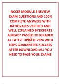 NCCER MODULE 3 REVIEW EXAM QUESTIONS AND 100% COMPLETE ANSWERS WITH RATIONALES VERIFIED AND WELL EXPLAINED BY EXPERTS ALREADY PASSED!!!!!!GRADED A+ LATEST UPDATE 2024 WITH 100% GUARANTEED SUCCESS AFTER DOWNLOAD (ALL YOU NEED TO PASS YOUR EXAMS