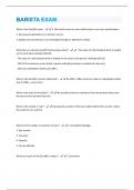 BARISTA EXAM QUESTIONS & ANSWERS SCORED A+