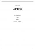 LSP1501 assignment 8 2024 due 9 September 2024