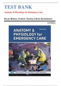 Test Bank for Anatomy & Physiology for Emergency Care, 3rd Edition by Frederic H. Martini, Edwin F. Bartholomew|9780135211458| All Chapters 1-20|LATEST