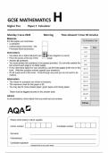 GCSE AQA 2024 Mathematics Higher Tier Paper 2 QP 