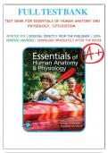 Test Bank For Essentials of Human Anatomy and Physiology, 13th Edition By Elaine Nicpon Marieb, Suzanne M. Keller|9780137321599|All Chapters 1-16| LATEST