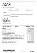 AQA  A LEVEL BUSINESS PAPER 2 MAY 2024 QUESTION PAPER (7132-2) BUSINESS 2