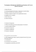 Psychopharm Schizophrenia Stahl PQ Exam Questions (All Correct Answers) 2024/2025