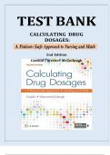 TEST BANK CALCULATING DRUG DOSAGES: A Patient-Safe Approach to Nursing and Math 2nd Edition Castillo | Werner-McCullough