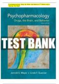 Psychopharmacology Drugs the Brain and Behavior 3rd Edition Meyer Nursing Test Bank