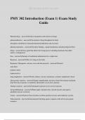 PMY 302 Block 1 Exam Study Guide