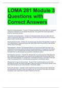 LOMA 281 Module 3 Questions with Correct Answers 