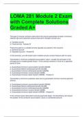 LOMA 281 Module 2 Exam with Complete Solutions Graded A+