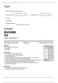 AQA A-level BUSINESS Paper 3 Business 3 June 2024