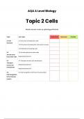 Year 1 Topic 1-4  AQA A Level Biology concise notes