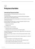 AQA A Level Biology Polysaccharides notes