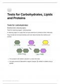 AQA A Level Biology- Food tests Unit 1