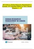 TEST BANK For Human Resources Management in Canada, 15th Canadian Edition, Verified Chapters 1 - 17, Complete Newest Version