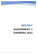 HSY2601 ASSIGNMENT 3 SEMESTER 2 ANSWERS 2024