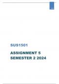 SUS1501 ASSIGNMENT 5 SEMESTER 2 ANSWERS 2024