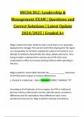 SNCOA DLC: Leadership & Management EXAM | Questions and Correct Solutions | Latest Update 2024/2025 | Graded A+