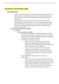 NR 226 FINAL EXAM STUDY GUIDE   The Nursing Process