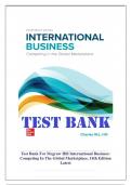 Test Bank For Mcgraw Hill International Business: Competing In The Global Marketplace, 14th Edition Latest