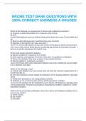 NRCME TEST BANK QUESTIONS WITH 100% CORRECT ANSWERS A GRADED