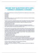 NRCME TEST QUESTIONS WITH 100% CORRECT ANSWERS A GRADED