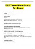 PHGY209 - Blood Study Set Exam 