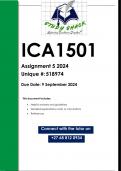 ICA1501 Assignment 5 (QUALITY ANSWERS) 2024