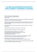 CAR DEALER LICENSE TEST QUESTIONS WITH 100% CORRECT ANSWERS A GRADED