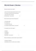 FIN 412 Exam 1 Review Exam Questions And Correct Detailed Answers.