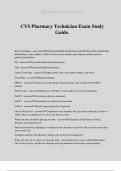 CVS Pharmacy Technician Exam Study Guide.