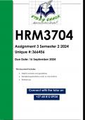 HRM3704 Assignment 3 (QUALITY ANSWERS) Semester 2 2024