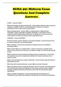 SGMA 591 Midterm Exam Questions And Complete Answers 