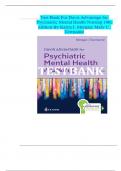 Test Bank ; Davis Advantage for Psychiatric Mental Health Nursing 10th Edition{ by Karyn I. Morgan and Mary C. Townsend} complete solutions ;Graded A+