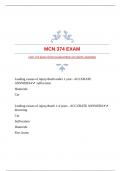 MCN 374 EXAM WITH GUARANTEED ACCURATE ANSWERS