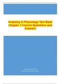 Anatomy & Physiology Test Bank Chapter 7 Correct Questions and Answers