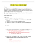 NR 304 FINAL WORKSHEET / NR304 FINAL WORKSHEET(LATEST)| -Chamberlain College of Nursing