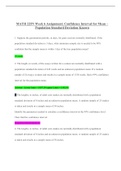 MATH 225N Week 6 Assignment: Confidence Interval for Mean – Population Standard Deviation Known