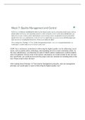 NR 531 Week 7 Discussion; Quality Management and Control (Version 1)