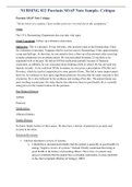 NURSING 812 Psoriasis SOAP Note Sample- Critique