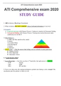 ATI Comprehensive exam 2020  STUDY GUIDE