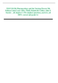 TEST BANK Pharmacology and the Nursing Process 9th Edition Linda Lane Lilley, Shelly Rainforth Collins, Julie S. Snyder _ all chapters 1-58 complete questions, answers, all 100% correct aid grade A+