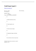 BIO 251 Unit Exam 2 part 1| 30.0/ 30.0 Points