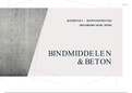 Samenvatting Bouwproducten, Hoofdstuk 5, bindmiddelen en beton, BK1TE2