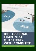 IDIS 199 FINAL EXAM 2024 QUESTIONS WITH COMPLETE ANSWERS!!