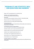 PROBABILITY AND STATISTICS, WGU C955 QUESTIONS AND ANSWERS