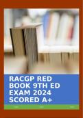 RACGP RED BOOK 9TH ED EXAM 2024 SCORED A+